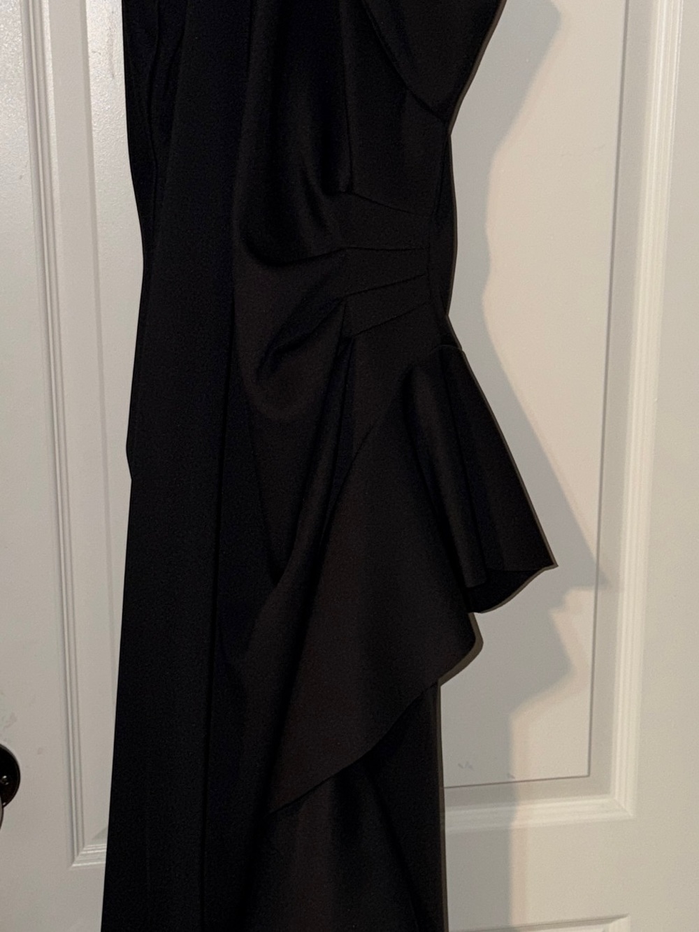 Xscape Black One-Shoulder Ruffle Gown - Picture 8 of 9